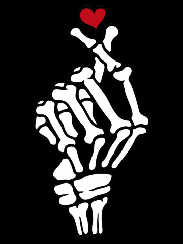 Skeleton Heart Hand
