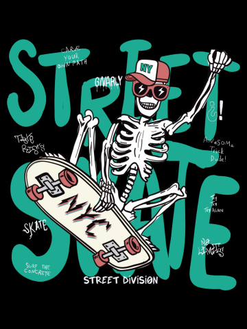 Skeleton Skateboarding