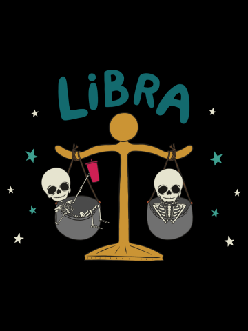 Skeleton Zodiac Sign (LIBRA)