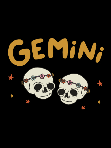 Skeleton Zodiac Signs (GEMINI)