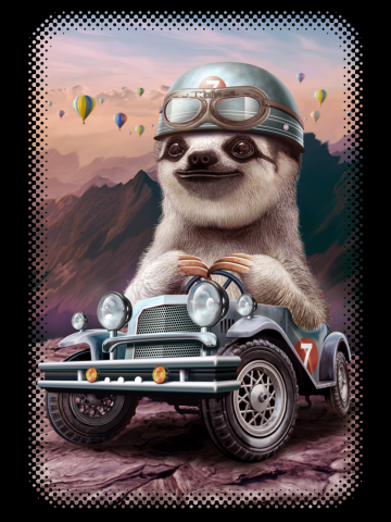 Sloth In Racing Car 2022