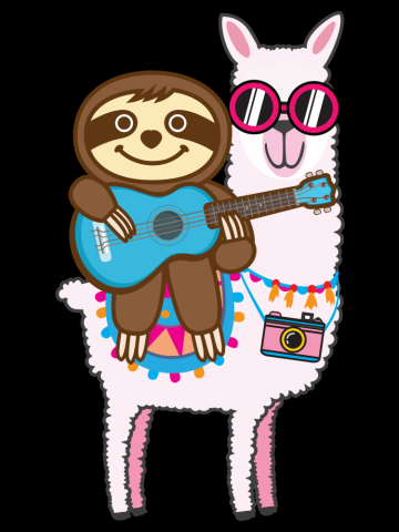 Sloth Llama Ukulele