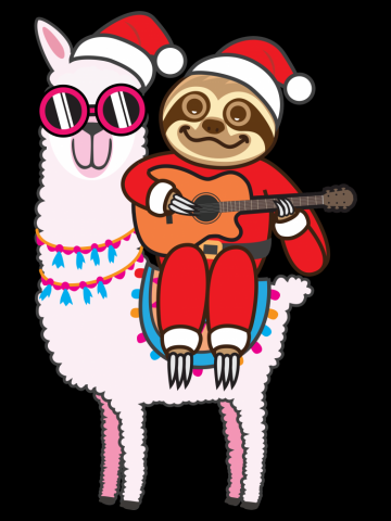 Sloth Llama Xmas