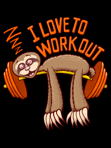 Sloths love to work out, sleeping!