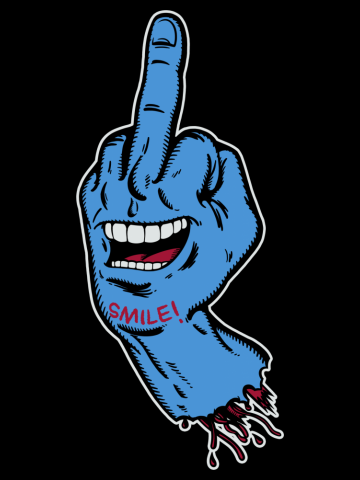 Smiling Hand (Blue)
