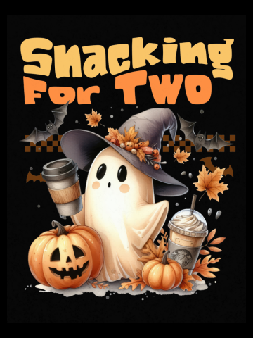 Snacking for two Halloween Pregnancy Announcement