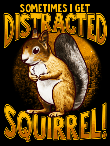 Sometimes I Get Distracted Squirrel!