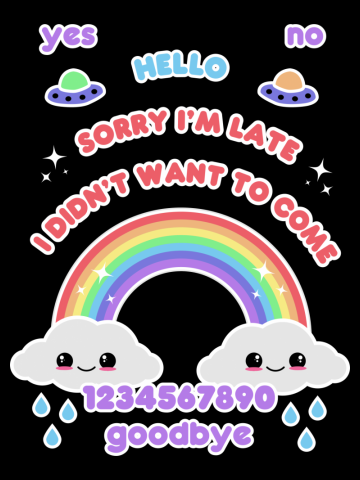 Sorry I'm late i didn't want to come | Ouija board