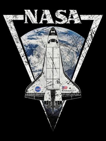 Space Agency USA Vintage Triangular Emblem