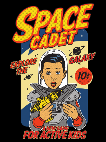 Space Cadet. Space Adventure Comic fun with Rockets and Galaxies.