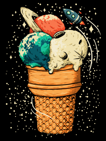 Space Ice Cream - Triple Scoop Planet, Great Icecream Vanilla ...