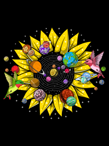 Space Sunflower Solar System