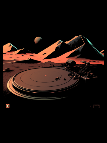 Space base turntable on mars