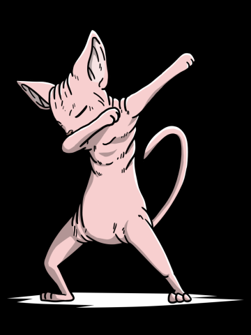 Sphynx Cat Dabbing Dog Dab Dance Move