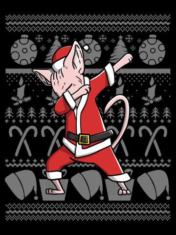 Sphynx Cat Dabbing Dog Dab Dance Move Christmas