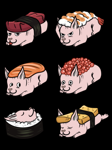 Sphynx Cat Sushi Nigiri