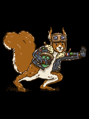 Squirrel with an acorn