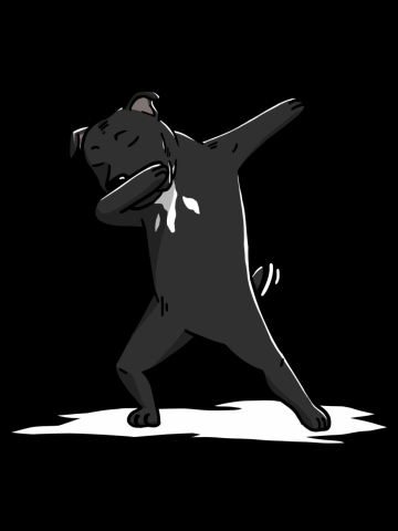 Staffordshire Bull Terrier Dabbing Dog Dab Dance Move