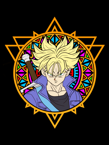Stained Glass Colored- Dragon ball - Mirai Trunks