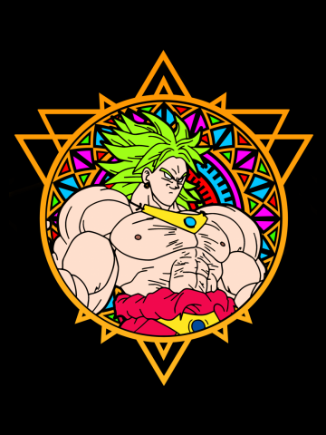 Stained Glass Colored; Dragon Ball- Broly