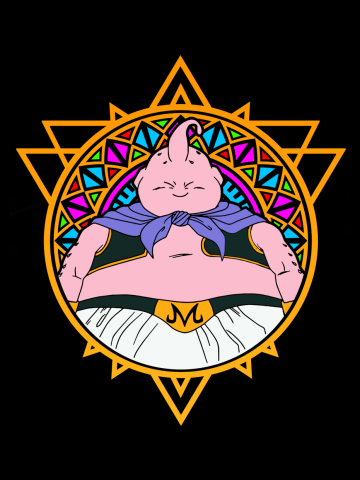 Stained Glass Colored; Dragon Ball- Buu