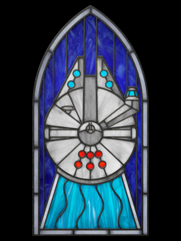 Stained Glass Series - Millennium Falcon