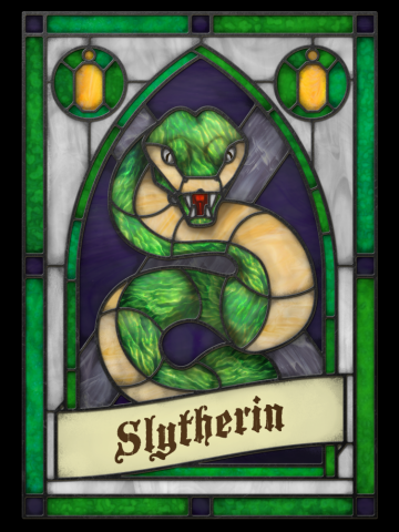 Stained Glass Series - Slytherin