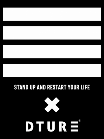 Stand Up and Restart Your Life - Inspirational Slogan