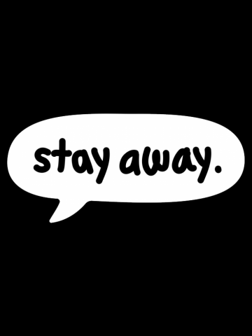 Stay Away Comics Speech Balloon Dialog Box