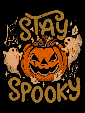 Stay Spooky - Dark Cute Evil Halloween Pumpkin Lettering Gift
