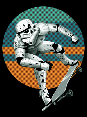Stormtrooper Play Skateboard