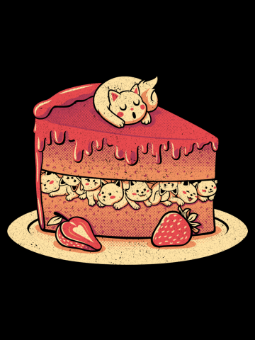 Strawberry Kitten Cat Cake