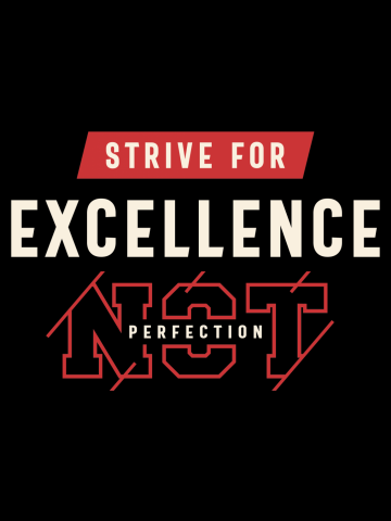 Strive for Excellence - Motivational Quote Inspiration Positive