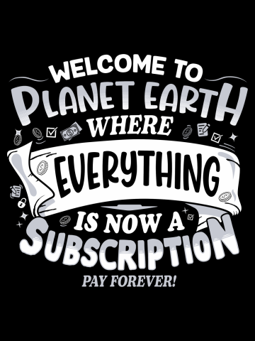 Subscription Overlords - funny typography