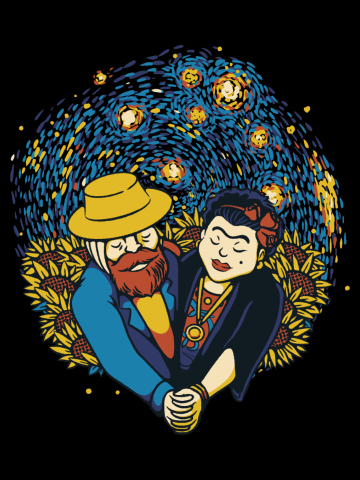 Sunflower Lovers Frida and Van Gogh