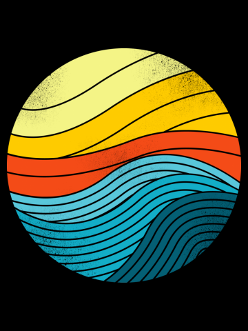 Sunrise and waves patterns