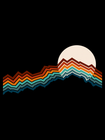 Sunset and mountain patterns