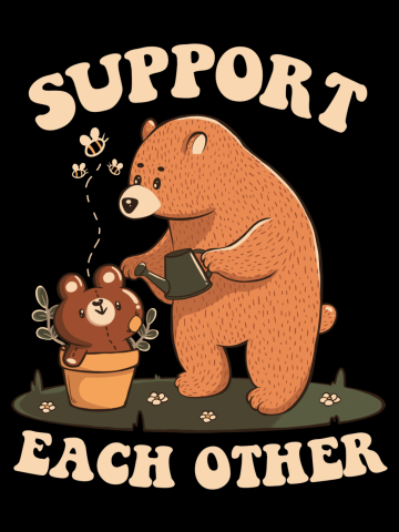 Support Each Other Lovely Bears