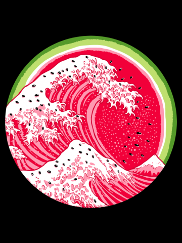 THE GREAT WAVE WATERMELON
