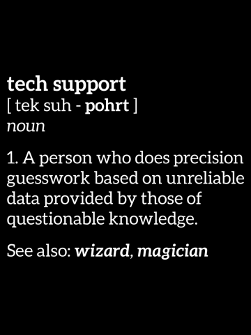 Tech Support Definition Shirt, Funny Cute Computer Nerd Gift