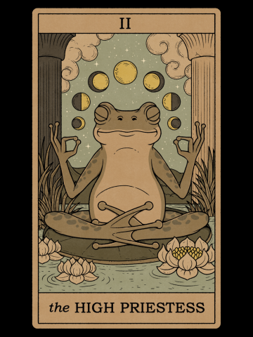 The High Priestess - Frogs Tarot