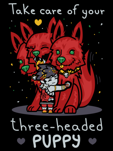 Three-headed puppy