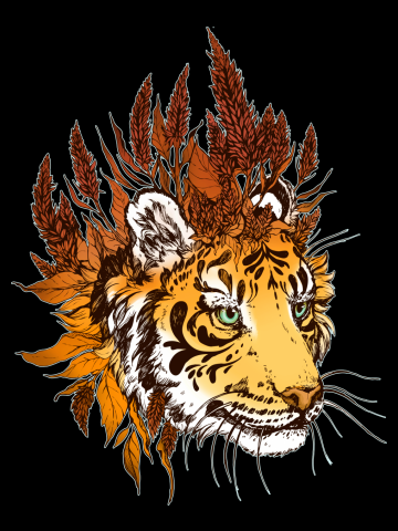 Tiger Wisp - Autumn Color Way