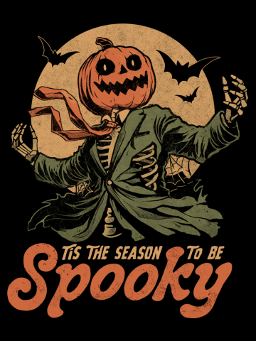 Tis The Season to be Spooky - Dark Cute Evil Halloween Pumpkin...