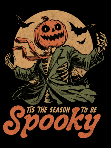 Tis The Season to be Spooky - Dark Cute Evil Halloween Pumpkin...
