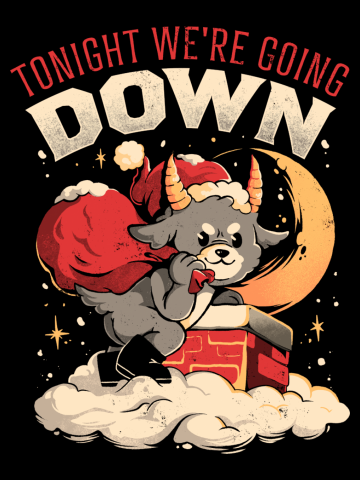 Tonight We re Going Down - Dark Funny Goth Devil Baphomet Christmas Gift
