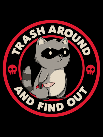 Trash Around Raccoon Red