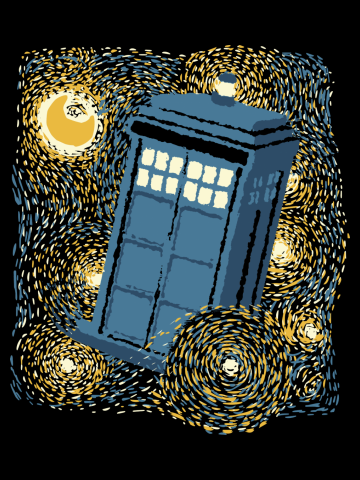 Traveling Blue Box Starry Night
