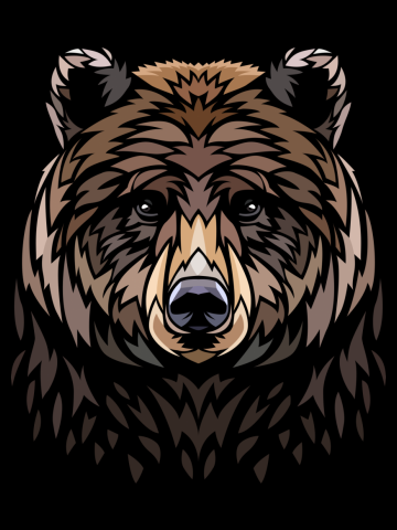 Tribal Frontal grizzly