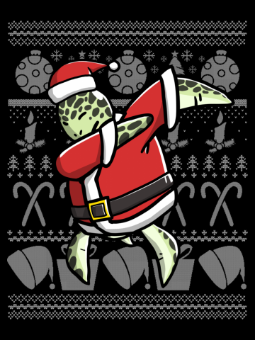 Turtle Dabbing Dog Dab Dance Move Christmas